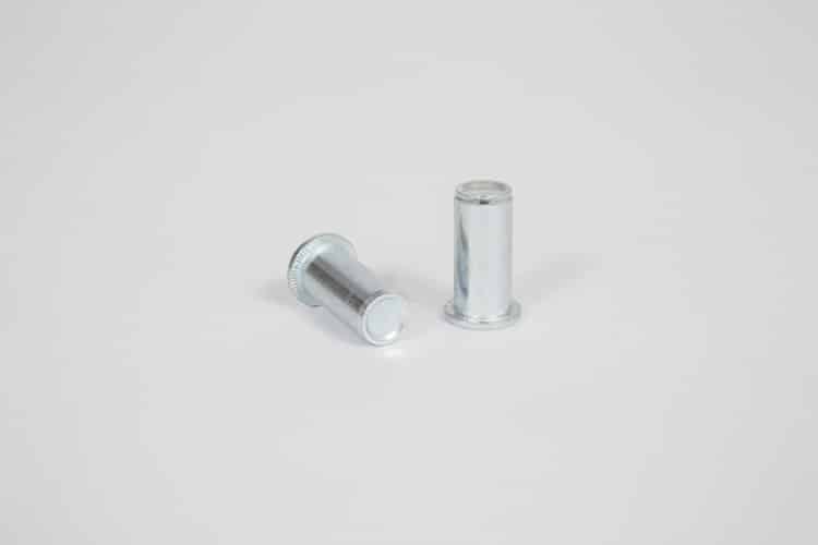Galvanized steel blind threaded inserts with cylindrical head